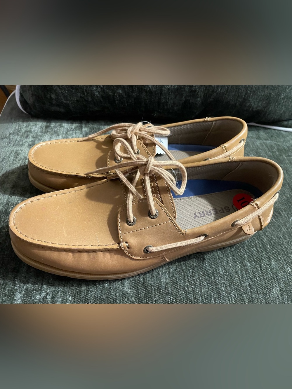 Sperry Tan Leather Men’s Shoes with Lace-Up Detail